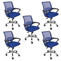 Kit 5 Cadeiras para Escritório Diretor Giratória com Relax Tok 3310 OR Design
