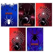 Kit 5 Caderno Aranha Brochurão Capa Dura 96 Folhas Costurado Kit 5 Caderno Aranha Brochurão Capa Dura 96 Folhas Costurado