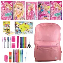 Kit 5 Caderno Barbie Brochurão Grande A4 42 Material Escolar