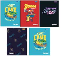 Kit 5 Caderno Fortnite Brochura Pequeno 96 Folhas - Foroni