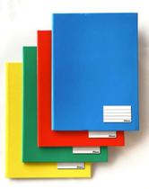 Kit 5 cadernos brochura escolar pautado 80 folhas capa dura prática tendência