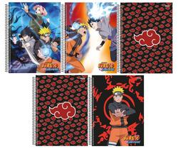 Kit 5 Cadernos Naruto Shippuden Espiral 80 Folhas 1 Matéria - São Domingos