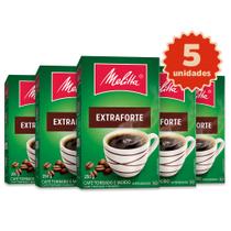 Kit 5 Cafés Melitta Extra Forte Vácuo 250g