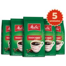 Kit 5 Cafés Melitta Tradicional Pouch 500g