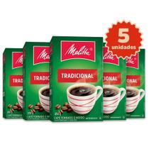 Kit 5 Cafés Melitta Tradicional Vácuo 250g
