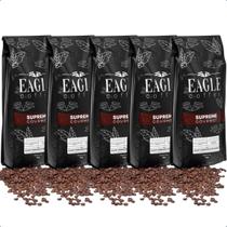 Kit 5 Cafés Torrado Grãos Gourmet Arábica Espresso 1Kg Minas