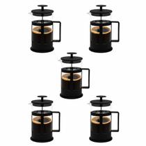 Kit 5 Cafeteiras Prensa Francesa 350ml Manual Vidro Café da Manhã Leite Cremeira Chá Cafeteria Escritório Mesa Posta Hotel Pousada Cozinha Kit 5 Cafeteiras Prensa Francesa 350ml Manual Vidro Café da Manhã Leite Cremeira Chá Cafeteria Escritório Mesa Posta Hotel Pousada Cozinha
