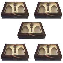 Kit 5 Caixa 2 Ovo Páscoa 350g C/Colher Chocolate