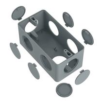 KIT 5 Caixa Condulete 6 Entrada Eletroduto Cinza 1'' Masster KIT 5 Caixa Condulete 6 Entrada Eletroduto Cinza 1'' Masster