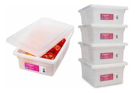 Kit 5 Caixa Multiuso Para Armazenar Alimentos Carnes Aves 5L Kit 5 Caixa Multiuso Para Armazenar Alimentos Carnes Aves 5L