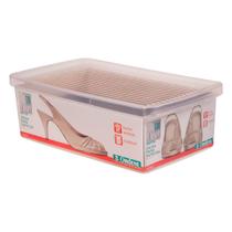 Kit 5 Caixa Organizadora De Sapatos Média Para Closet Transparente Kit 5 Caixa Organizadora De Sapatos Média Para Closet Transparente