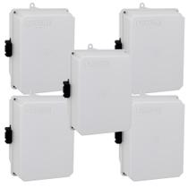 Kit 5 caixa plastica c20-14-14cm pq c/ fecho sibratec Kit 5 caixa plastica c20-14-14cm pq c/ fecho sibratec