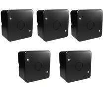 Kit 5 Caixa Plastica Organizadora Camera Cftv - Preto