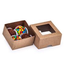 Kit 5 Caixa Quadrada Kraft p/ 4 doces 8x8cm Doces Pascoa Embalagem - Lumipel Kit 5 Caixa Quadrada Kraft p/ 4 doces 8x8cm Doces Pascoa Embalagem - Lumipel