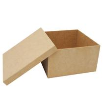 Kit 5 Caixa Quadrada Tampa Sapato 18x18x10 Mdf Madeira