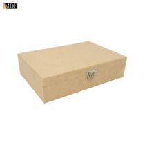 Kit 5 Caixa Retangular Dobradiça e Fecho 33x19x9 Mdf Madeira