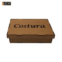 Kit 5 Caixa Retangular Tampa de Sapato Costura 16x10x4 Laser Mdf Madeira Marrom Kit 5 Caixa Retangular Tampa de Sapato Costura 16x10x4 Laser Mdf Madeira Marrom