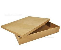 Kit 5 Caixa Retangular Tampa Sapato 33x25x6 MDF Madeira
