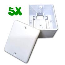 Kit 5 Caixa Sobrepor Sistema X com Placa Cega p/ Cftv Balun Passagem Câmera Kit 5 Caixa Sobrepor Sistema X com Placa Cega p/ Cftv Balun Passagem Câmera