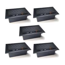 Kit 5 Caixa Tomada Mesa Reunião Embutir Masticmol Preta Plás Kit 5 Caixa Tomada Mesa Reunião Embutir Masticmol Preta Plás