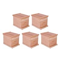 KIT 5 Caixas Abelha Padrão Langstroth Eucalipto(arame/ilhoses)