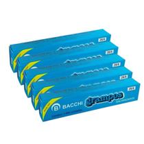 Kit 5 Caixas com 1000 grampos para grampeador 26/6 bacchi