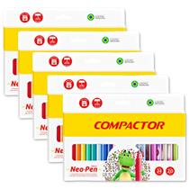 Kit 5 caixas de canetinha Mirim Neo-Pen Compactor 2,0 com 24 cores Kit 5 caixas de canetinha Mirim Neo-Pen Compactor 2,0 com 24 cores