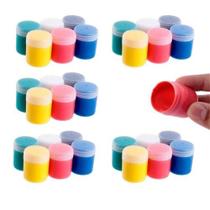 Kit 5 Caixas de Tinta Guache 6 Cores Material Escolar Tinta Colorida