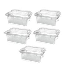 Kit 5 Caixas Organizadoras Translucida 3 Litros Com Trava Usual - Usual Utilidades Kit 5 Caixas Organizadoras Translucida 3 Litros Com Trava Usual - Usual Utilidades
