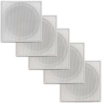 Kit 5 Caixas Som 55w 8 Ohms Embutir Gesso Sala Quarto Teto