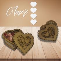 Kit 5 caixinha coração MDF/ porta bombom/ porta lembrancinha
