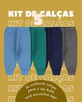 Kit 5 Calça Bebê em Algodão Mijão Culote