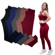 Kit 5 Calça Ginástica Legging Suplex Fitness Kit 5 Calça Ginástica Legging Suplex Fitness