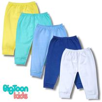 kit 5 Calça Mijão Lisa Malha Algodão para Bebê Menino Menina kit 5 Calça Mijão Lisa Malha Algodão para Bebê Menino Menina
