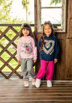 Kit 5 Calças De Moletom Infantil Inverno Menina Menino