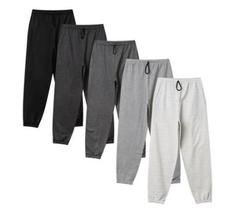 Kit 5 Calças de Moletom Masculino do cinza claro até preto