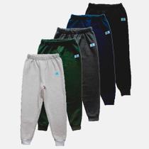 Kit 5 Calças jogger Moletom Flanelado Manabana Infantil