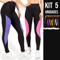 KIT 5 CALÇAS Leg LEGGING REDINHA Cintura Alta Fitness Treino Casual Corrida Academia Cores 978