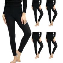 Kit 5 Calças Legging Feminina Meia Grossa Segunda Pele