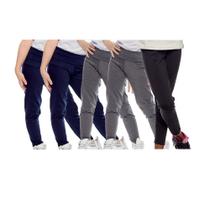 Kit 5 calças legging infantil lisa basica cintura alta suplex uniforme escola dia a dia passeio