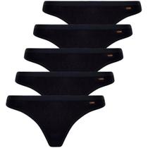 Kit 5 Calcinha Adulto Tanga Clássica Algodão Loba Lupo