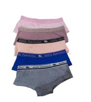 Kit 5 Calcinha Boxer Lisa E Estampada Estilo/conforto Kit 5 Calcinha Boxer Lisa E Estampada Estilo/conforto