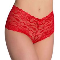 Kit 5 Calcinha Caleçon de Renda Lingerie Sensual Shortinho de Renda Lingerie
