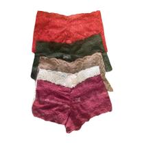Kit 5 Calcinha Caleçon Renda