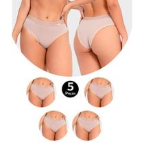 Kit 5 Calcinha Cotton Confort Algodão Tanga Básica Feminina Conforto Revenda Ivy