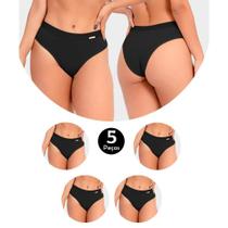 Kit 5 Calcinha Cotton Confort Algodão Tanga Básica Feminina Conforto Revenda Ivy