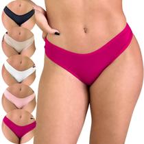 Kit 5 Calcinha de Algodão Feminina Cotton Respirável Rupee