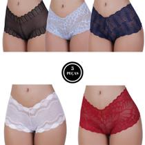 Kit 5 Calcinha de Renda Shortinho -c4 KIT 5 SHORTINHO CALEÇON