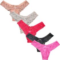 Kit 5 Calcinha Em Renda Fristyle Microfibra Tanga Fio Kit 5 Calcinha Em Renda Fristyle Microfibra Tanga Fio