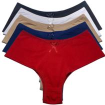 Kit 5 Calcinha Feminina Adulto Tanga Lateral Dupla Larga Lingerie Calsinha Langerie Microfibra